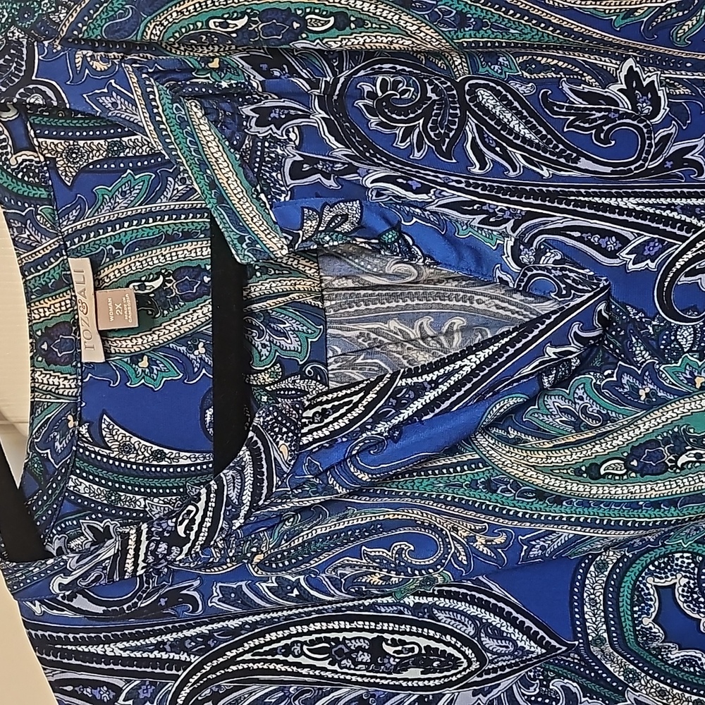 Roz & Ali Paisley Blouse 2x - Picture 2 of 6